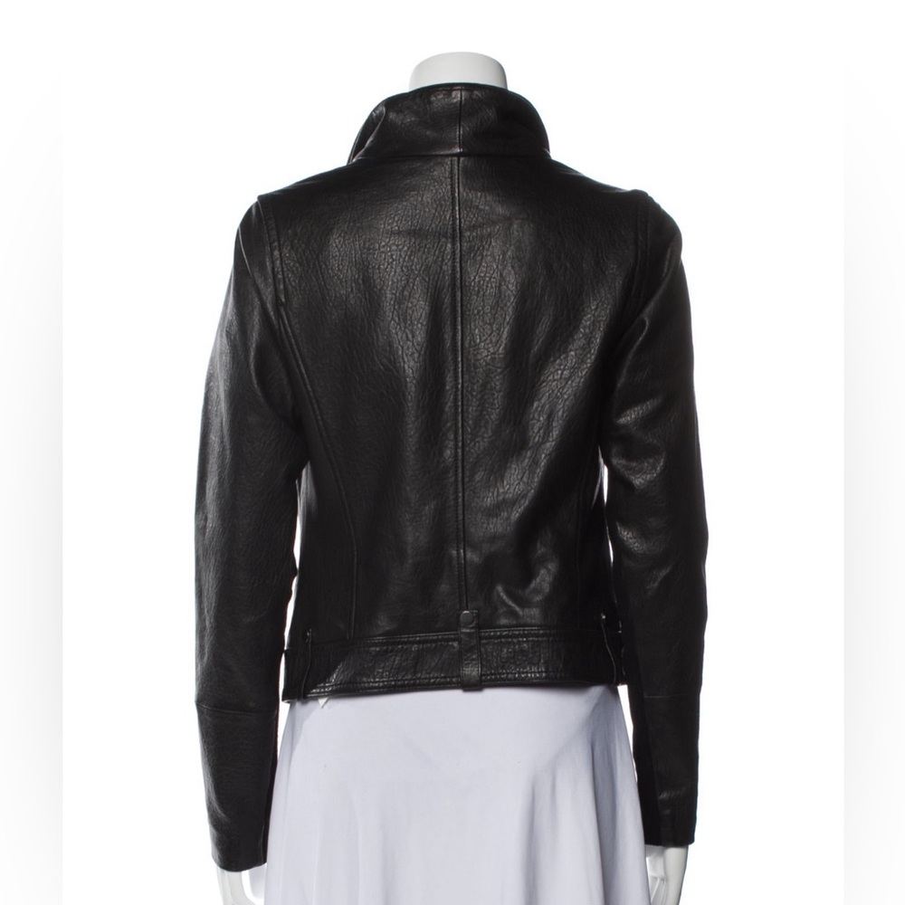 Vince Lamb Leather Biker Jacket Size Large - Picture 2 of 16